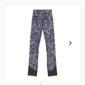 Lululemon Athletica Floral High Waist Scalloped Hem Leggings